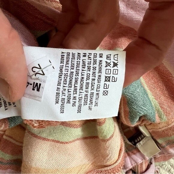 NWT American Eagle Striped Tie Back Tube Linen Jumpsuit - Picture 9 of 16